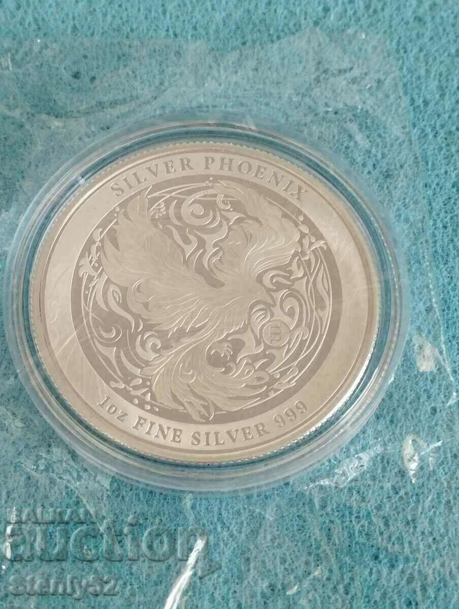 Silver coin 1oz. Phoenix bird - New Zealand