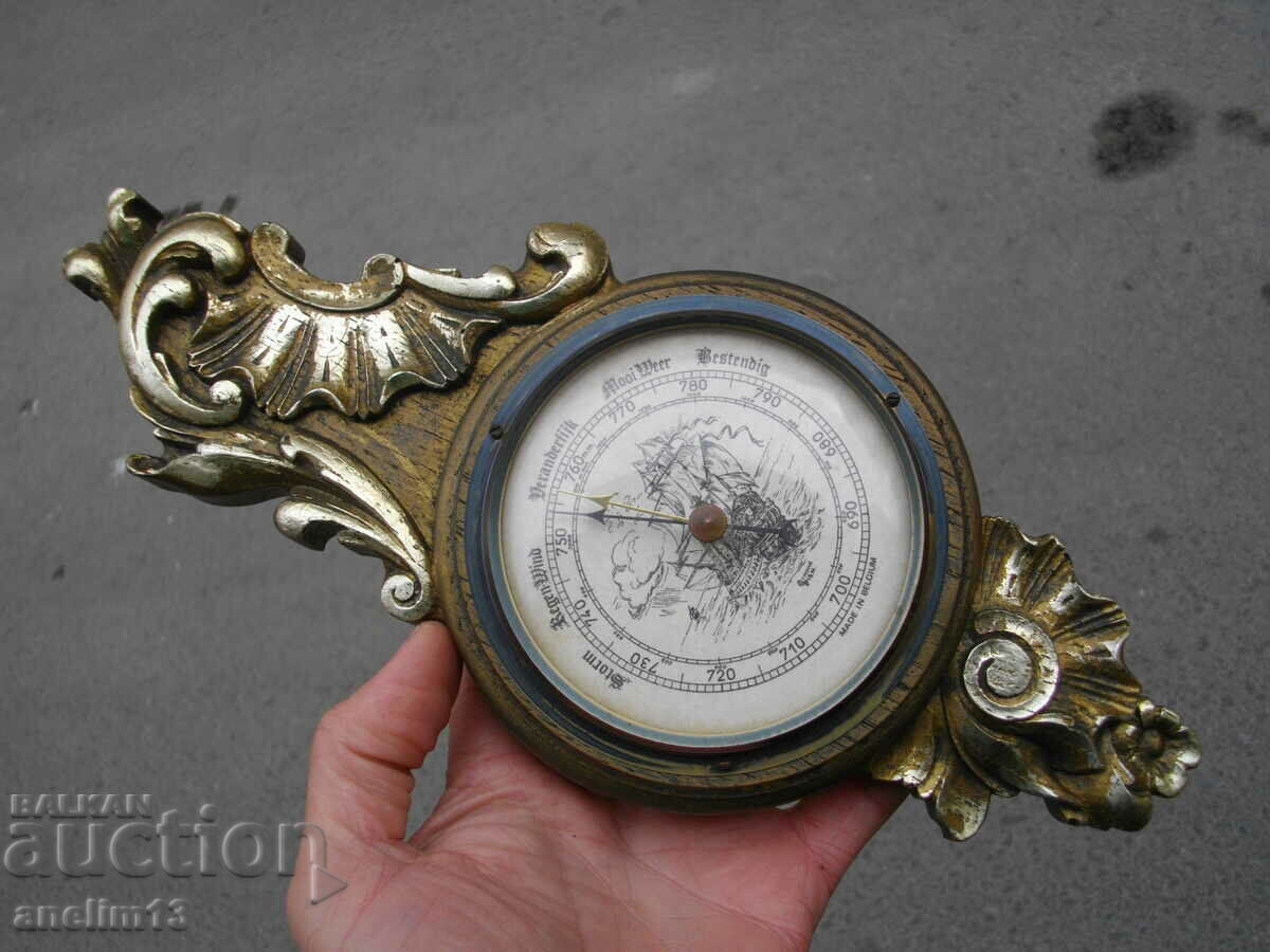 OLD BLACKWALD BAROMETER WOOD CARVING OLD BLACKWALD BAROMETER WOOD CARVING