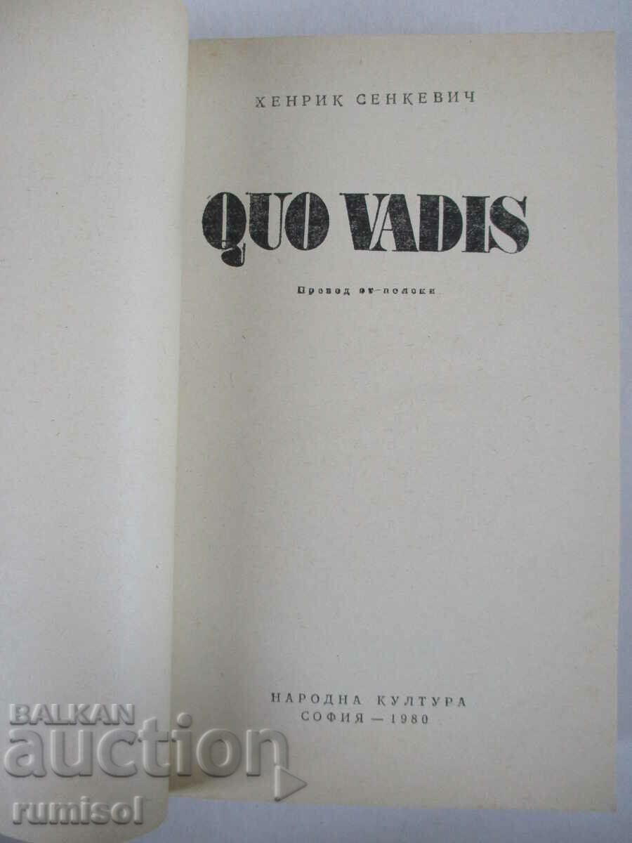 Quo Vadis - Henryk Sienkiewicz cu preț 6.59 BGN | € 3.37
