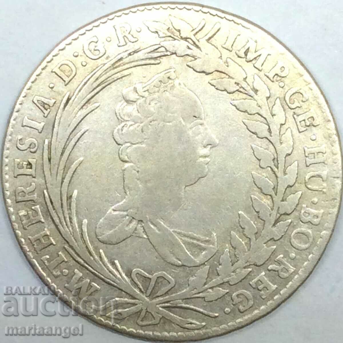 20 kreutzers 1765 Austria Maria Theresia argint