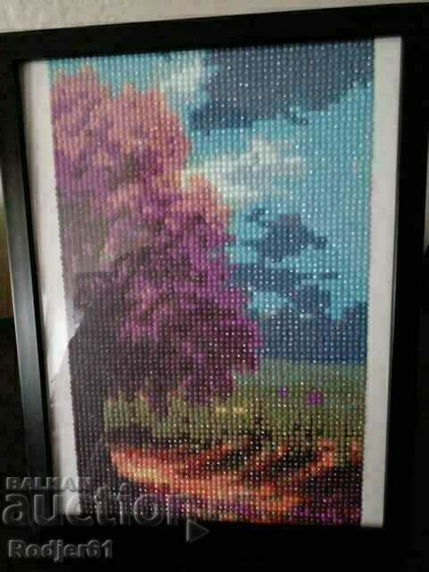 TAPESTRY, puzzle, painting with diamond beads - Wood - 5