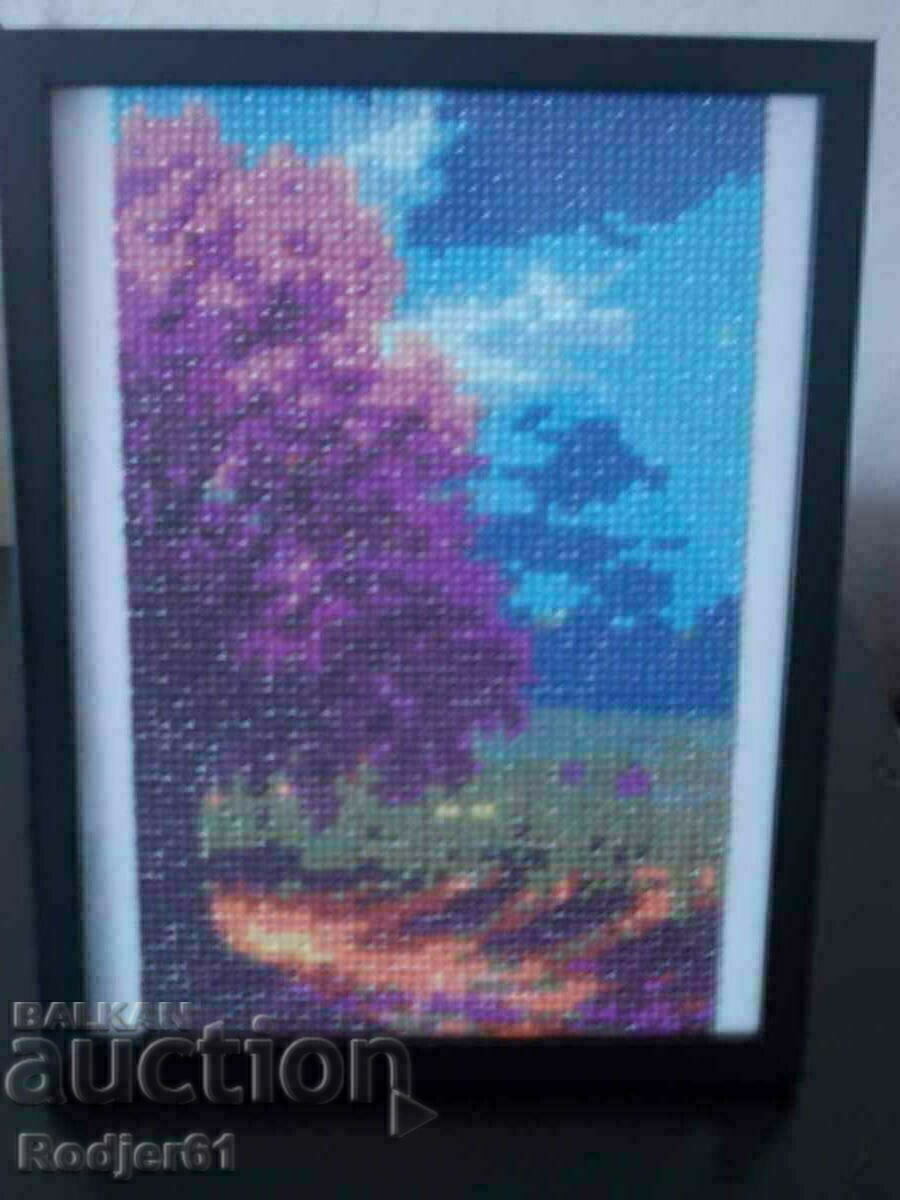 TAPESTRY, puzzle, painting with diamond beads - Wood - 6