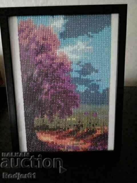 TAPESTRY, diamond bead painting - Wood