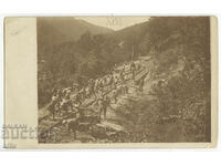 България, Строеж на ЖП линия, 1922 г., картичка-фотография