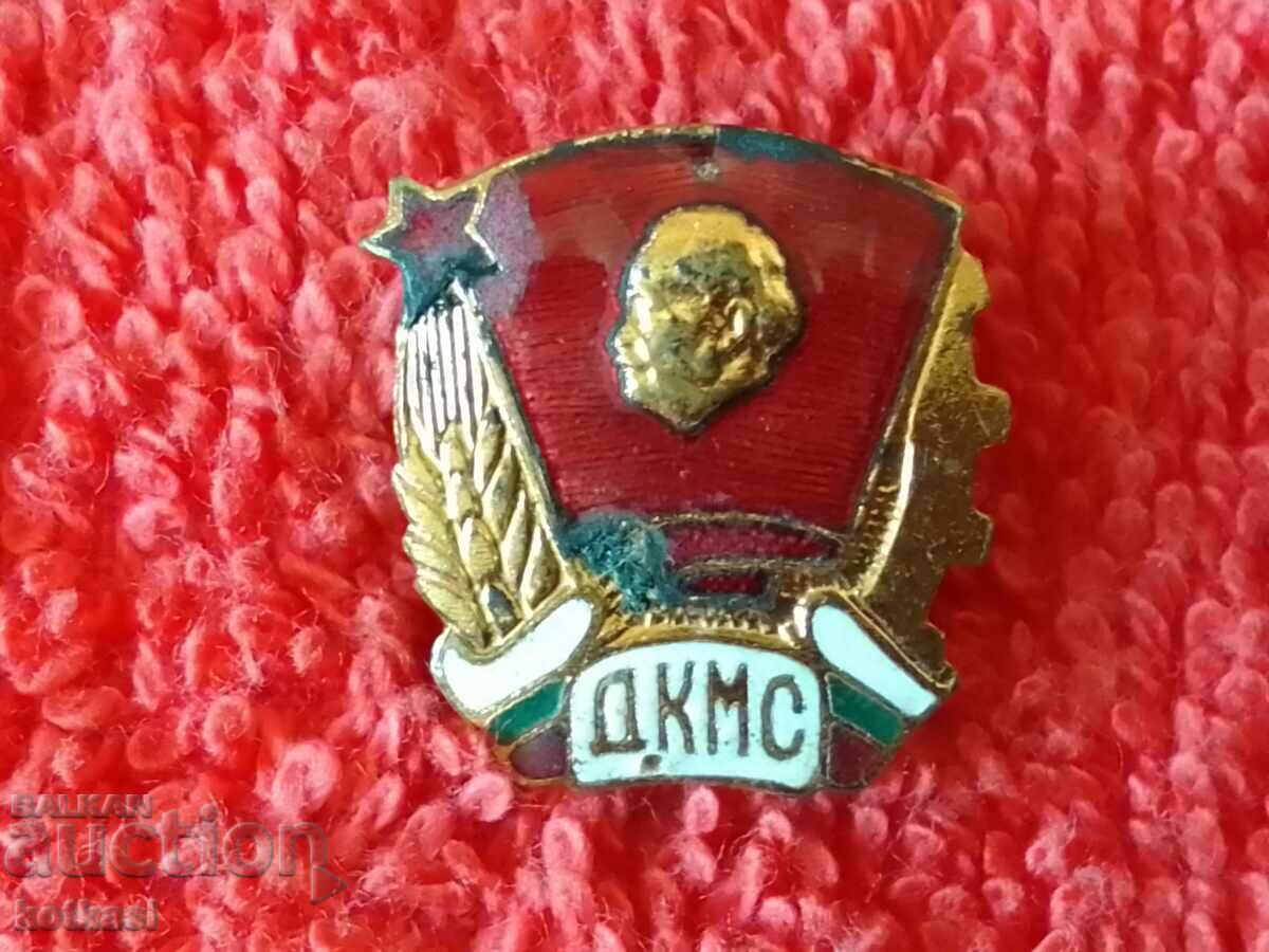 Auction  Old social badge enamel DKMS Georgi Dimitrov