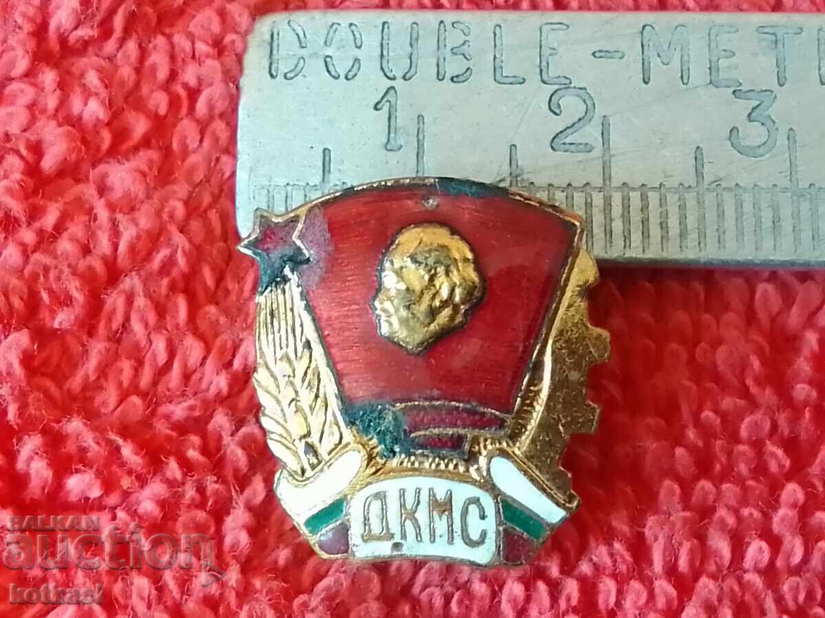 Old social badge enamel DKMS Georgi Dimitrov