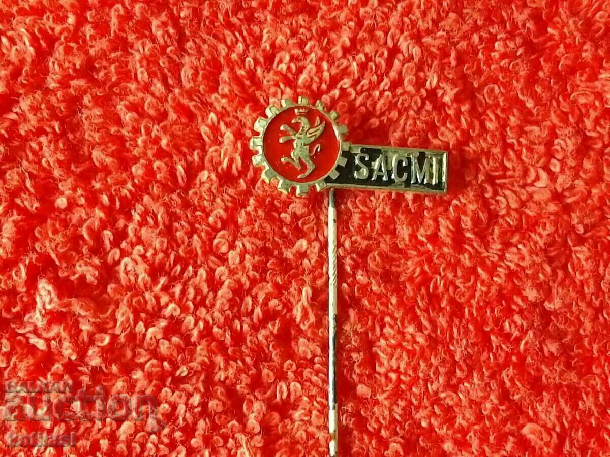 Delivery of Old metal pin badge SACMI Delivery of Old metal pin badge SACMI