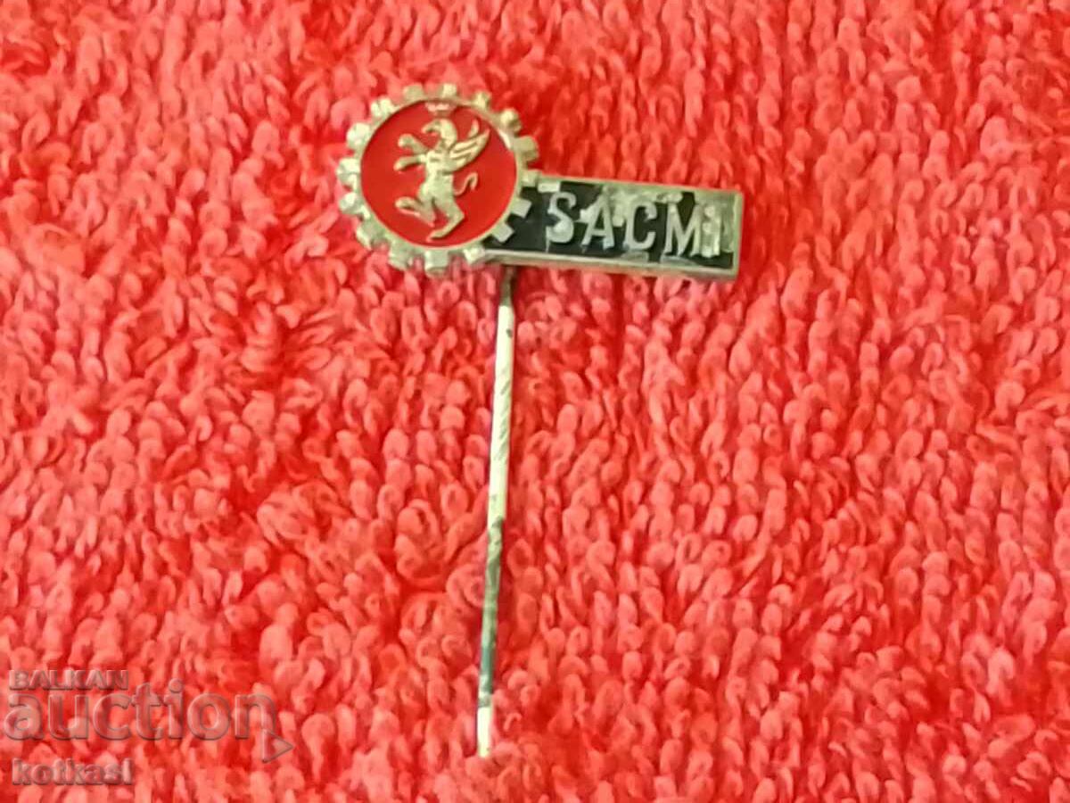 Old metal pin badge SACMI - 5 Old metal pin badge SACMI - 5