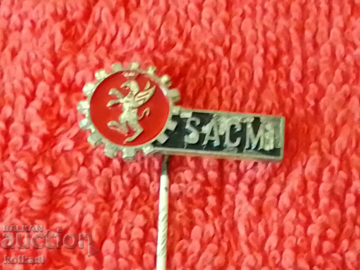 Old metal pin badge SACMI - 6 Old metal pin badge SACMI - 6