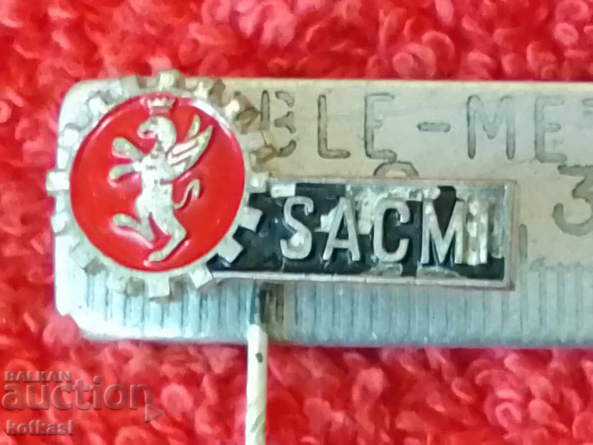 Old metal pin badge SACMI Old metal pin badge SACMI
