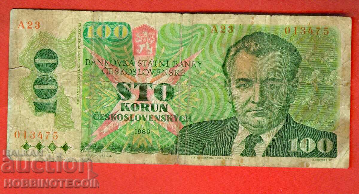 CZECHOSLOVAKIA CZECH 100 Krona issue issue 1989