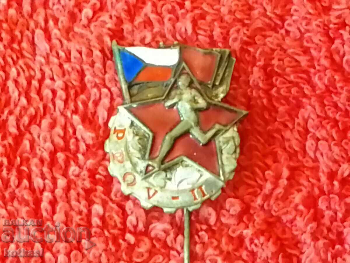 Стара соц метална  значка игла   емайл Чехословакия - 6