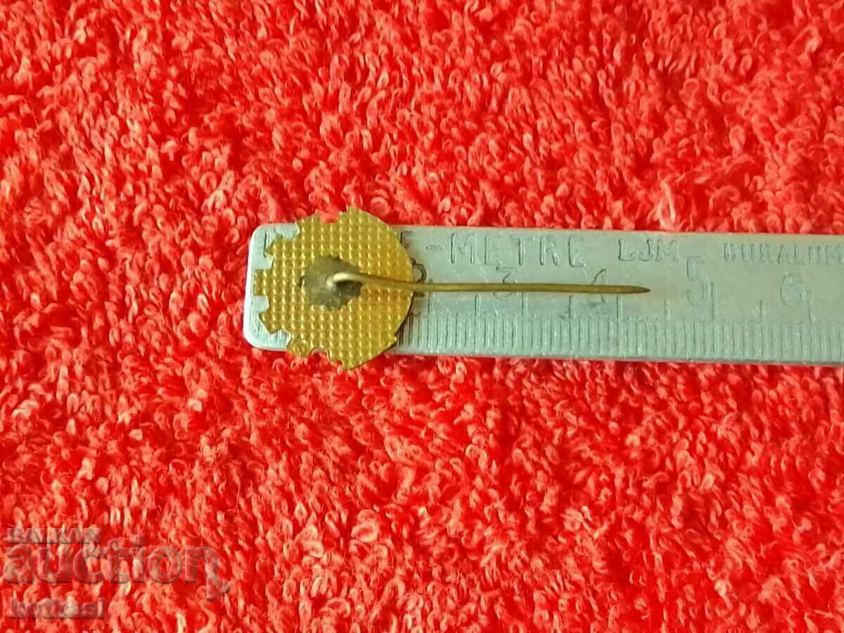 Auction Old social metal pin badge CS on TPK enamel Auction Old social metal pin badge CS on TPK enamel