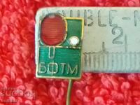 Veche insignă metalică pin email BFTM tenis de masă sport