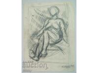 Old pencil drawing 1931 - woman