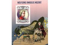 2013. Burundi. Wolfgang Amadeus Mozart. Block.
