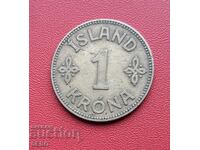 Исландия-1 крона 1929-рядка-тираж 154 х. бр