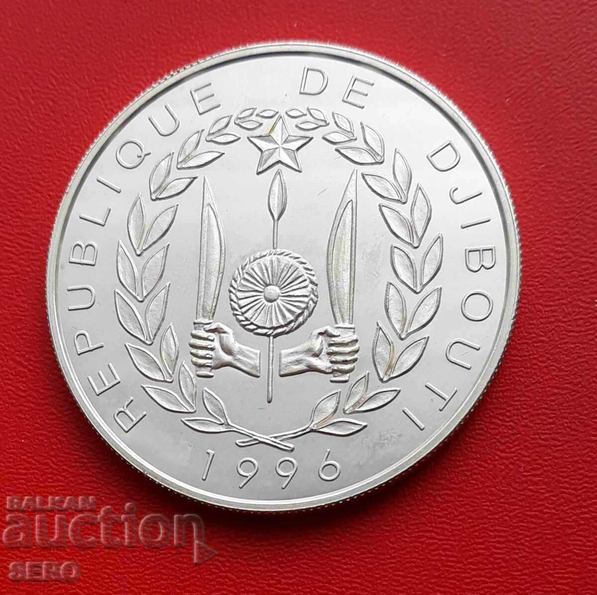 Τζιμπουτί-100 φράγκα 1996-ασήμι-πολύ σπάνια-κυκλοφορία-15000 τεμ.
