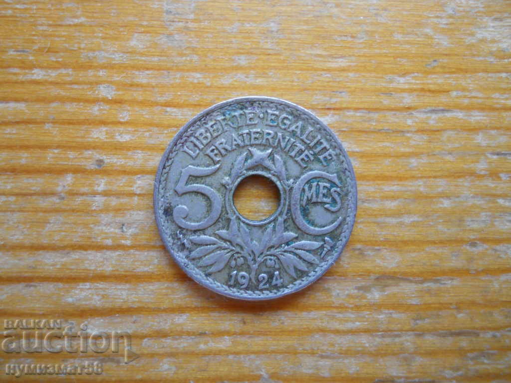 5 centimes 1924 - Γαλλία