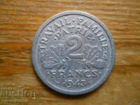 2 франка 1943 г  - Франция (германска окупация)