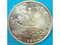 1000 лири 1989 Сан Марино Италия сребро
