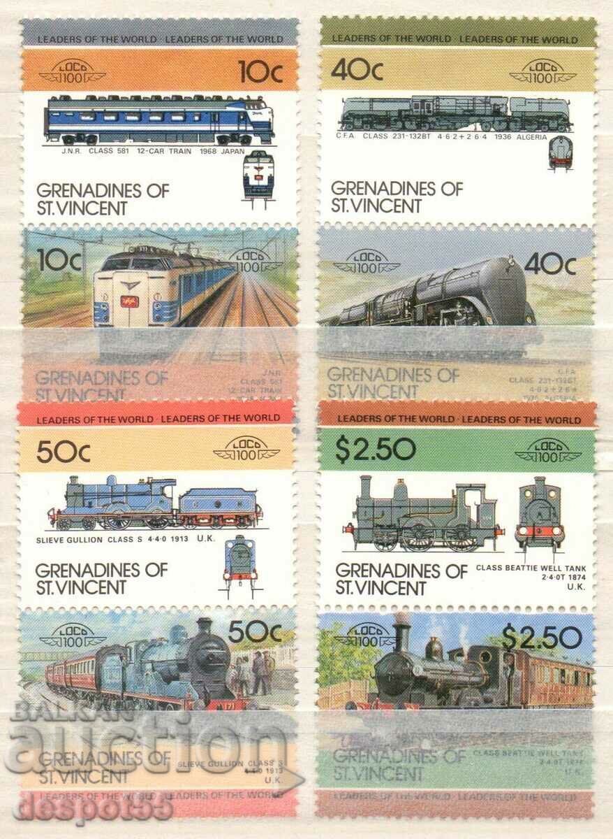 1985 Grenadines Of St. Vincent. Leaders of the world - locomotives