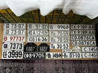 Collection of registration numbers, plates, numbers, 1925-1999