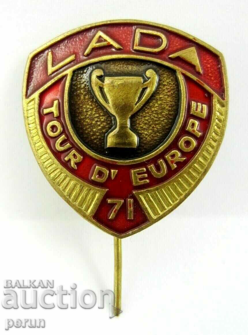 Old badge-1971-LADA LADA Won the European Rally