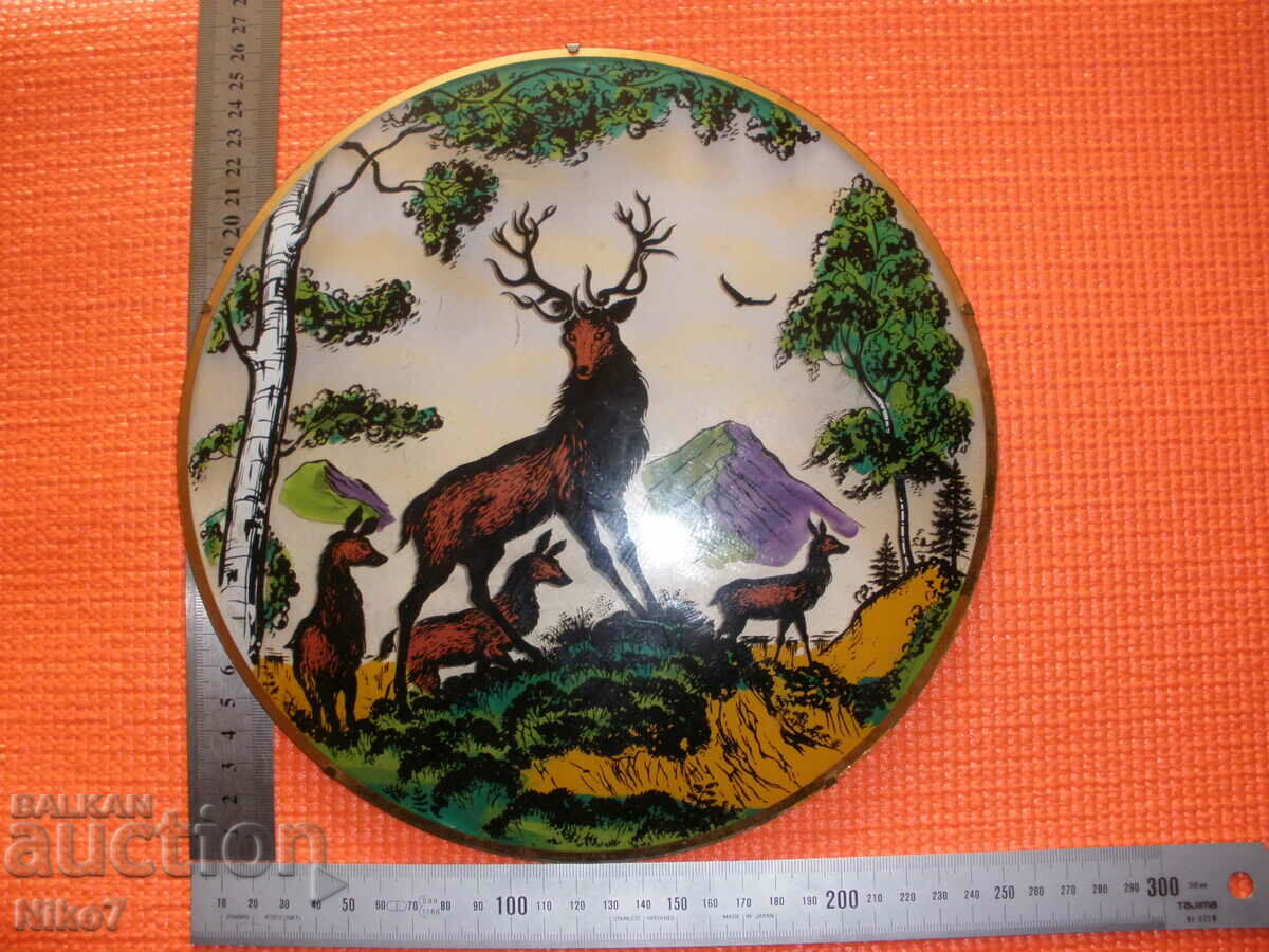 Παράδοση Παλιό, ζωγραφισμένο πάνελ τοίχου - θέμα κυνηγιού. Παράδοση Παλιό, ζωγραφισμένο πάνελ τοίχου - θέμα κυνηγιού.