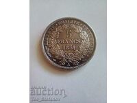 5 франка 1851 AU+ Франция сребро