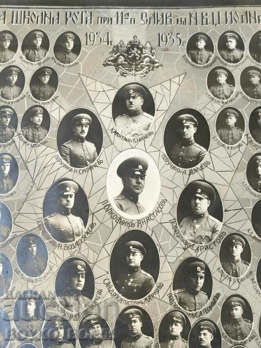 Old Photo Sliven Infantry School Company of Tsaritsa Joana - 5
