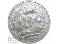 Moneda de argint 2024 Lost Cambodgia Tigers 1 oz