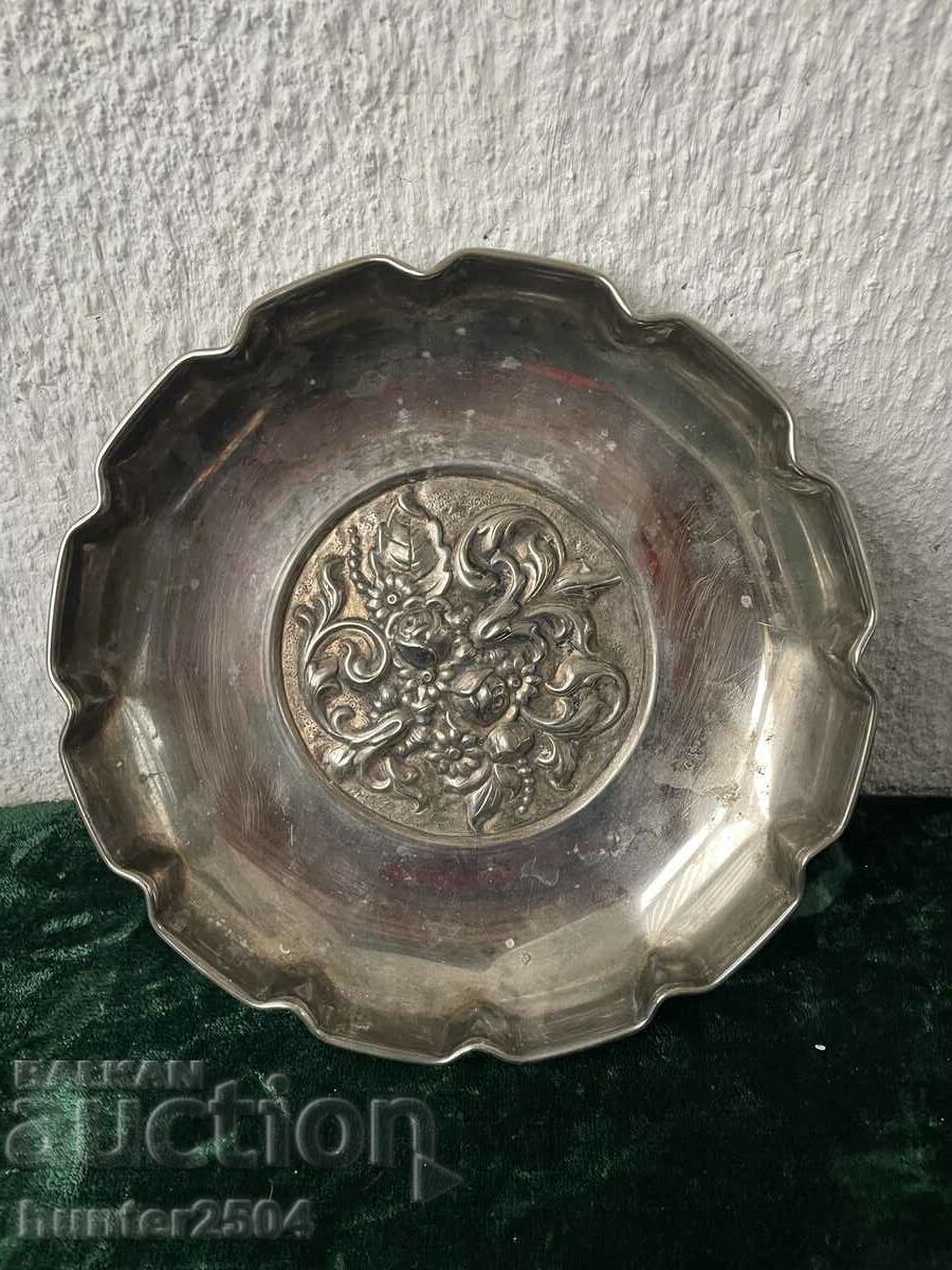 Купа,чиния!-26 см,посребрена