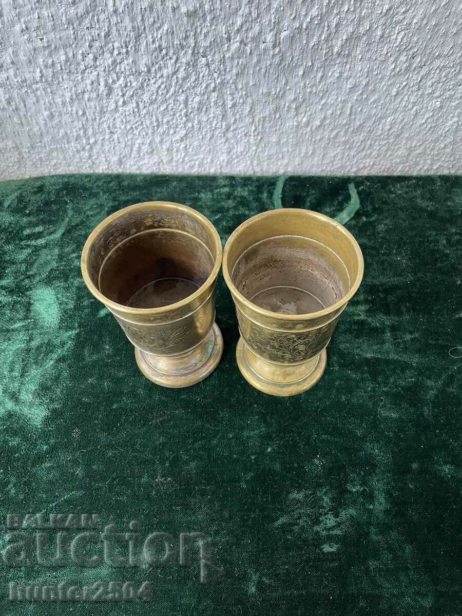 Cups-brass, 12/8 cm, engraved with price 39.95 BGN | € 20.43 Cups-brass, 12/8 cm, engraved with price 39.95 BGN | € 20.43