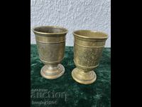 Cups-brass, 12/8 cm, engraved