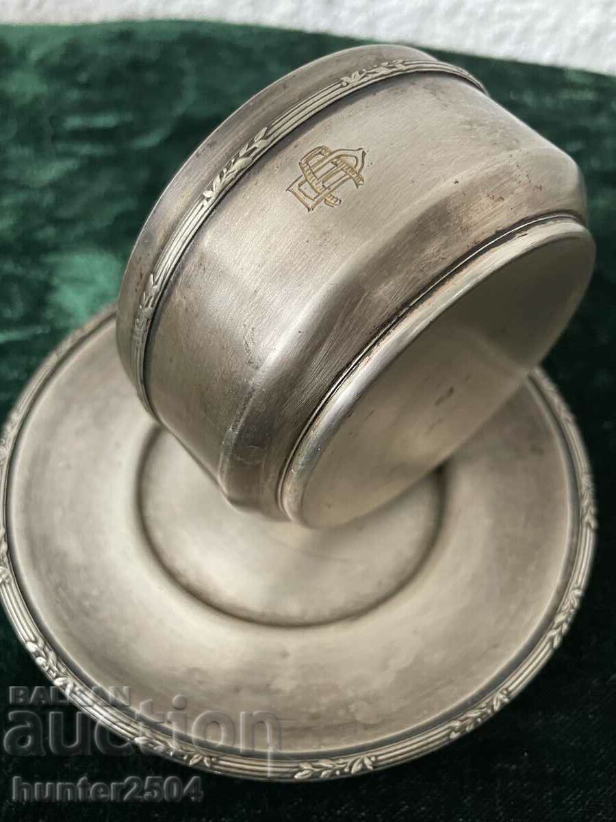 Доставка на Чинийка и купичка,маркирана ,посребрена Доставка на Чинийка и купичка,маркирана ,посребрена