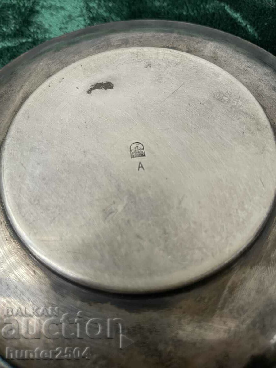 Чинийка и купичка,маркирана ,посребрена - 5 Чинийка и купичка,маркирана ,посребрена - 5