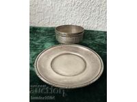 Чинийка и купичка,маркирана ,посребрена