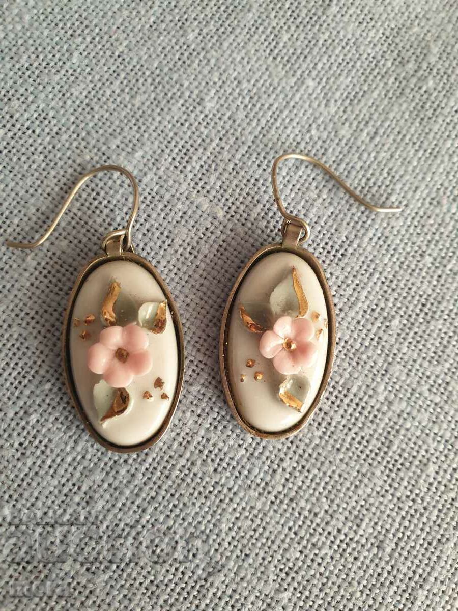 Stylish porcelain earrings