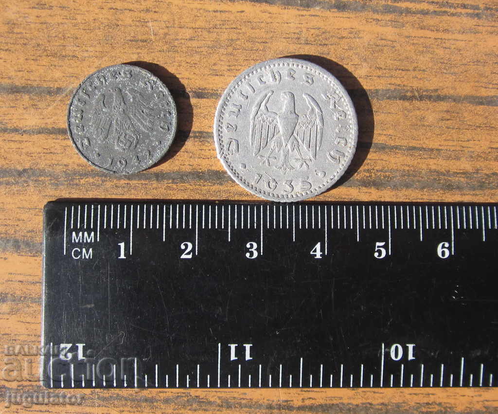 Auction VSV two old German Nazi Fascist coins Auction VSV two old German Nazi Fascist coins