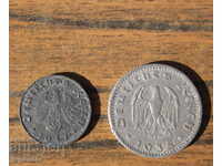 VSV δύο παλιά γερμανικά ναζιφασιστικά νομίσματα
