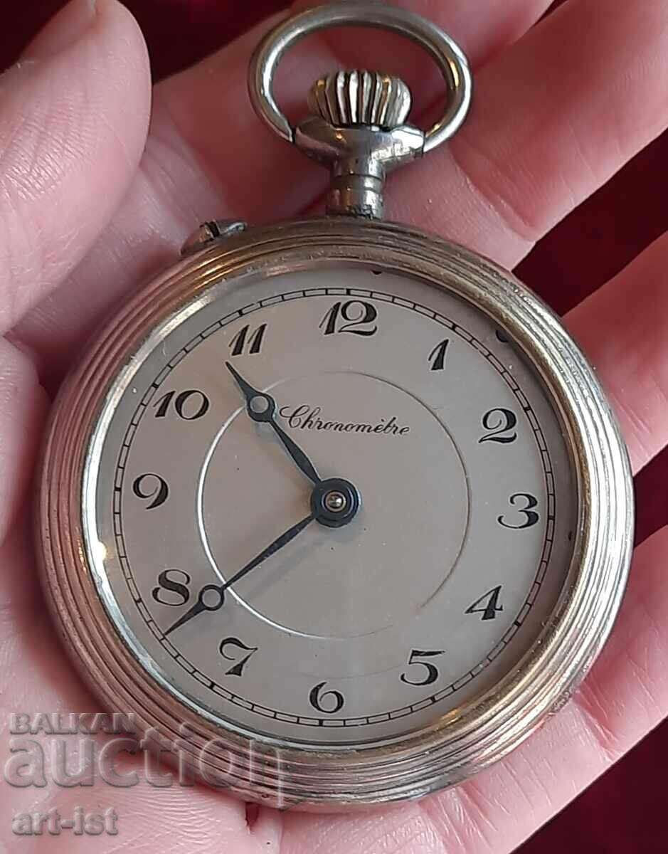 Auction  Antique Swiss Roskopf Pocket Watch