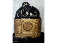 Επιτραπέζιο ρολόι μηχανικού σκύλου Antique J. KIENZLE