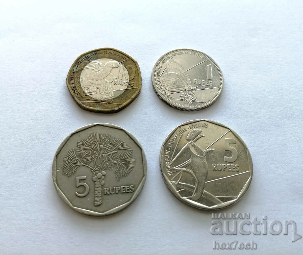❤️ ⭐ Lotul de monede din Seychellois 4 bucăți ⭐ ❤️
