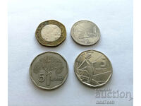❤️ ⭐ Lotul de monede din Seychellois 4 bucăți ⭐ ❤️