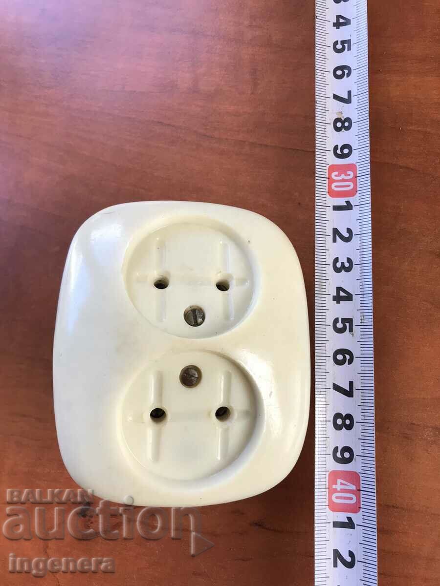 EL. CONTACT RETRO BAKELITE PORCELAIN DOUBLE with price 18.00 BGN | € 9.20
