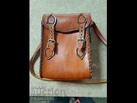 Leather bag made of genuine leather