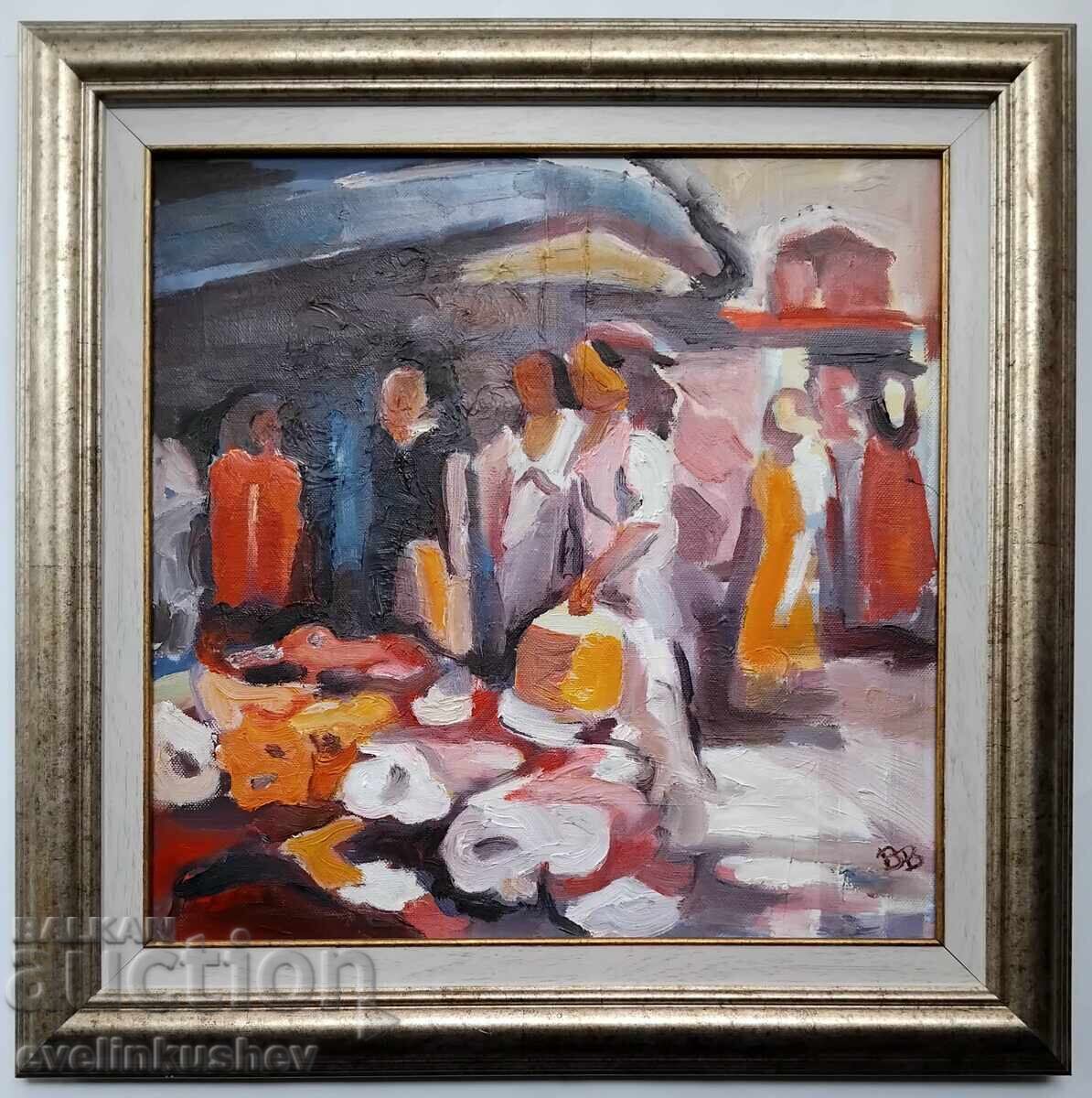 Δημοπρασία Ελαιογραφία ζωγραφισμένη με ελαιοχρώματα σε καμβά Δημοπρασία Ελαιογραφία ζωγραφισμένη με ελαιοχρώματα σε καμβά