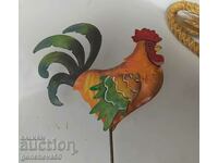 Very rare old metal rooster figure