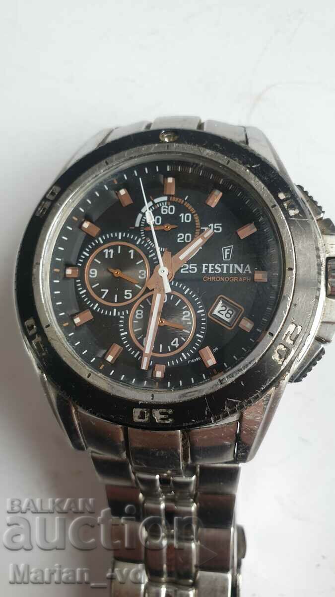 Men's watch Festina Chronograph Model F16296 with price 80.00 BGN | € 40.90 Men's watch Festina Chronograph Model F16296 with price 80.00 BGN | € 40.90